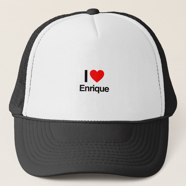 i love enrique trucker hat (Front)