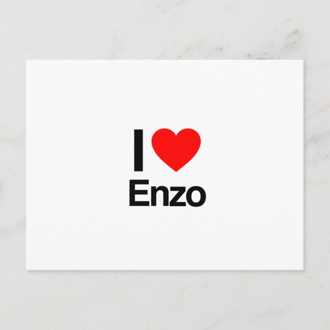 i love enzo postcard (Front)