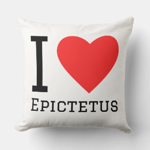I love Epictetus Throw Pillow