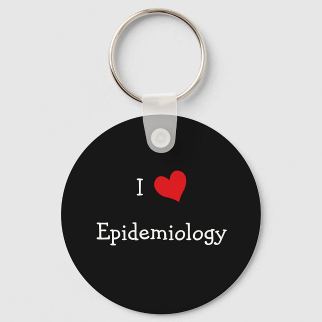 I Love Epidemiology Keychain (Front)
