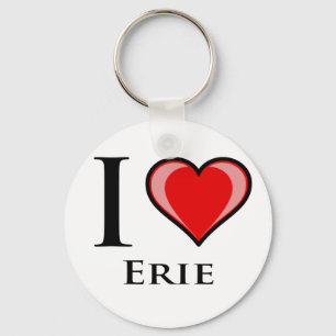 I Love Erie Keychain