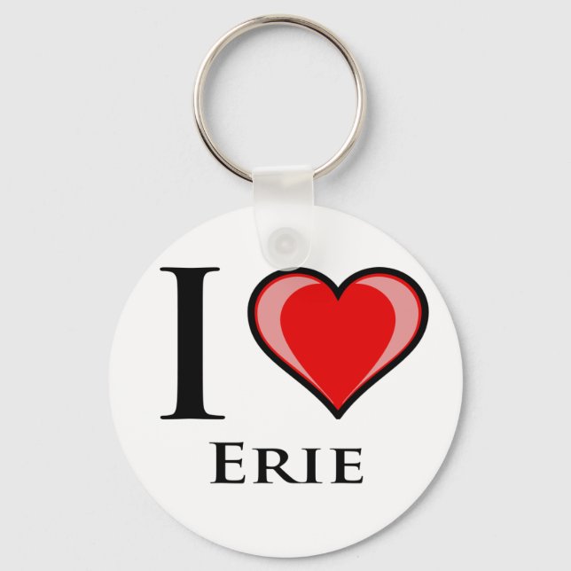 I Love Erie Keychain (Front)