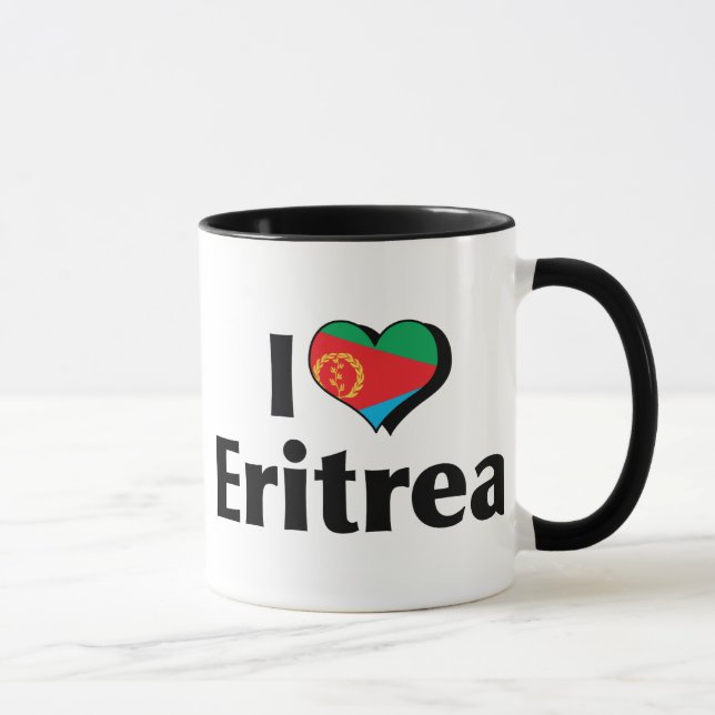 I Love Eritrea Flag Mug (Right)
