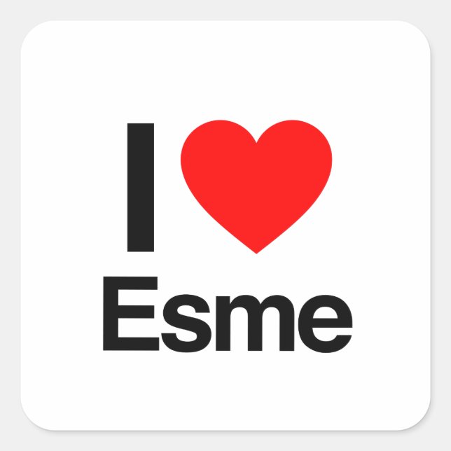 i love esme square sticker (Front)