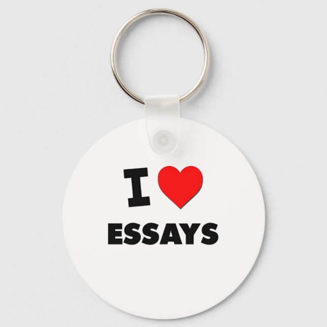 I love Essays Keychain (Front)