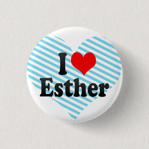 I love Esther 1 Inch Round Button