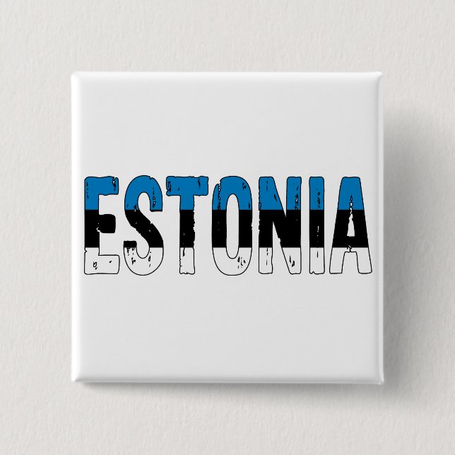 I love Estonia 2 Inch Square Button (Front)