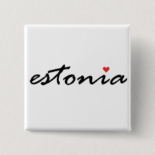 I love Estonia 2 Inch Square Button