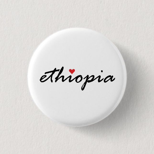 I love Ethiopia 1 Inch Round Button (Front)