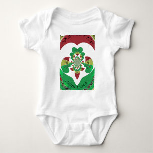 I Love Ethiopia Kaleidoscope – Heartfelt Rasta Art Baby Bodysuit