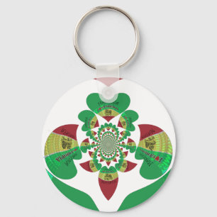 I Love Ethiopia Kaleidoscope – Heartfelt Rasta Art Keychain