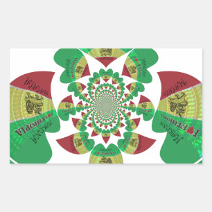 I Love Ethiopia Kaleidoscope – Heartfelt Rasta Art Sticker