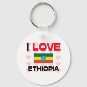 I Love Ethiopia Keychain