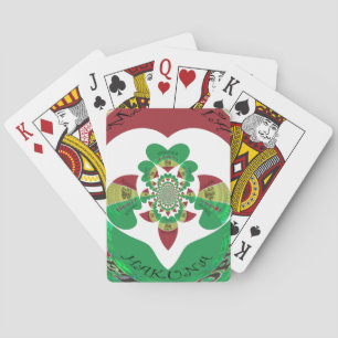 I love Ethiopia Lovely Hearts Colours Playing Cards