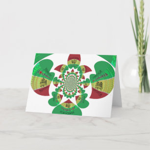 I love Ethiopia Lovely Hearts Flag National Colour Card