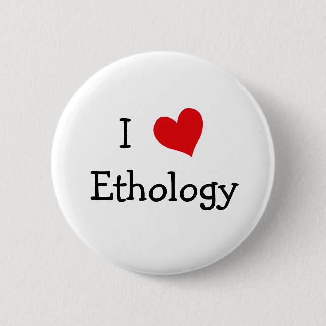 I Love Ethology 2 Inch Round Button (Front)