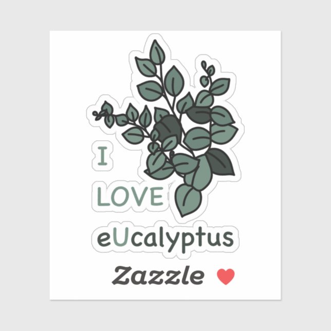 I LOVE eUcalyptus Sticker (Sheet)