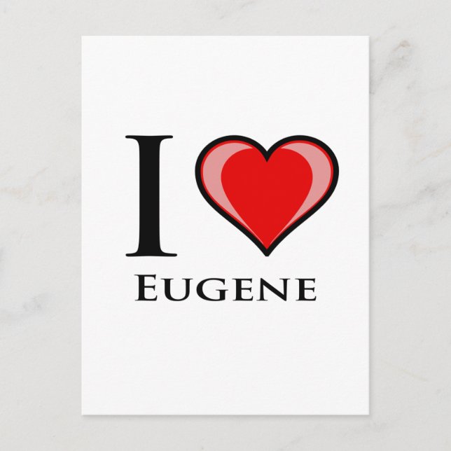 I Love Eugene Postcard (Front)