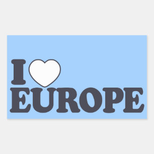 I LOVE EUROPE autocollants personnalisés