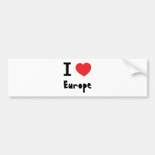 I love Europe Bumper Sticker