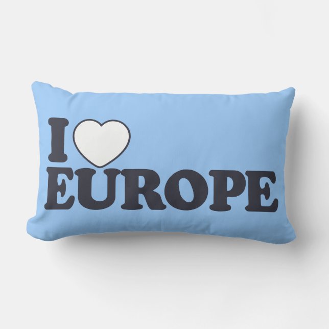 I LOVE EUROPE custom throw pillow (Front)