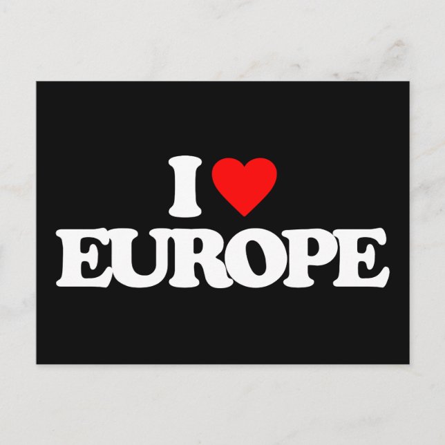 I LOVE EUROPE POSTCARD (Front)