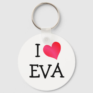 I Love Eva Keychain