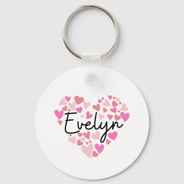 I love Evelyn Keychain (Front)