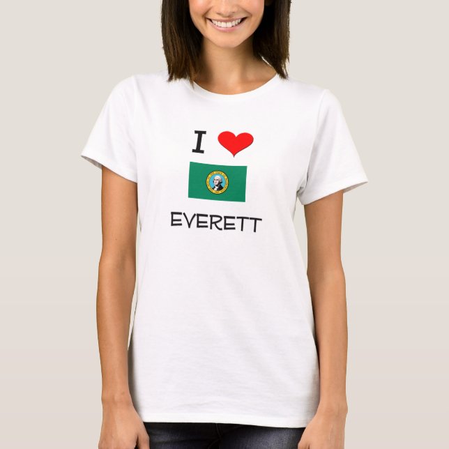 I Love Everett Washington T-Shirt (Front)