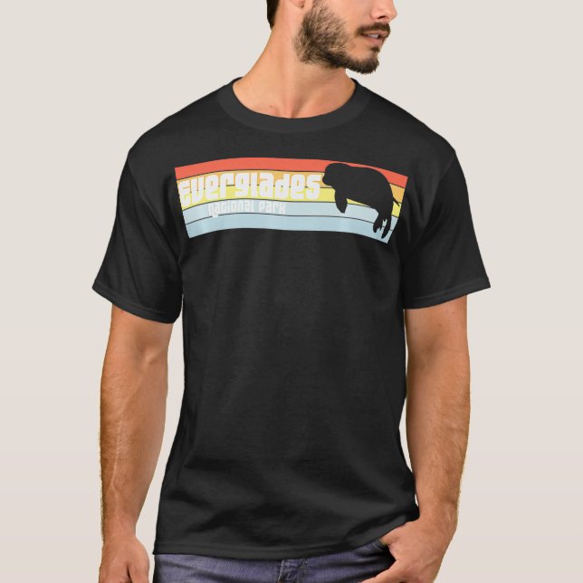 I Love Everglades National Park Florida FL Manatee T-Shirt (Front)