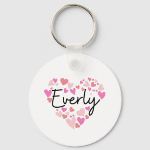 I love Everly ] Keychain