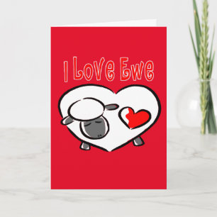 I Love Ewe Romantic Quotes Card