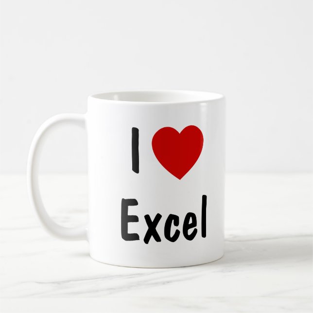 I Love Excel Coffee Mug (Left)