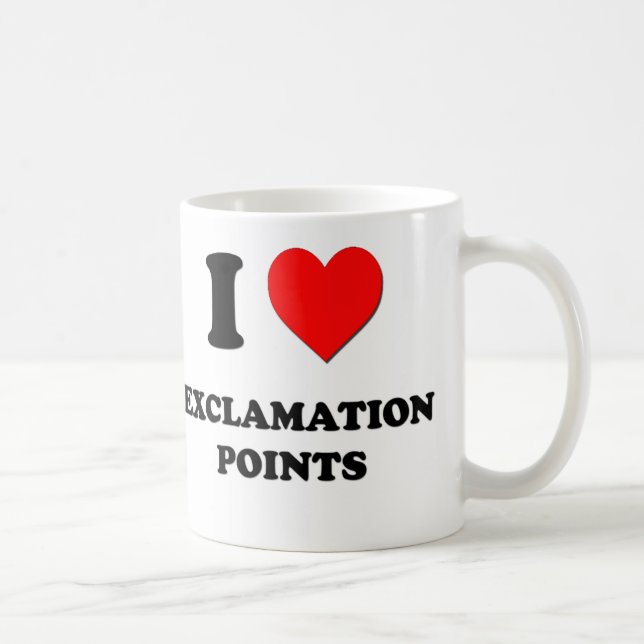 I love Exclamation Points Coffee Mug (Right)