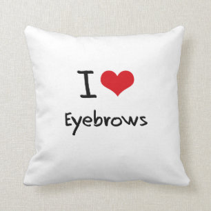 I love Eyebrows Throw Pillow