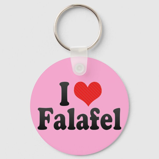 I Love Falafel Keychain (Front)