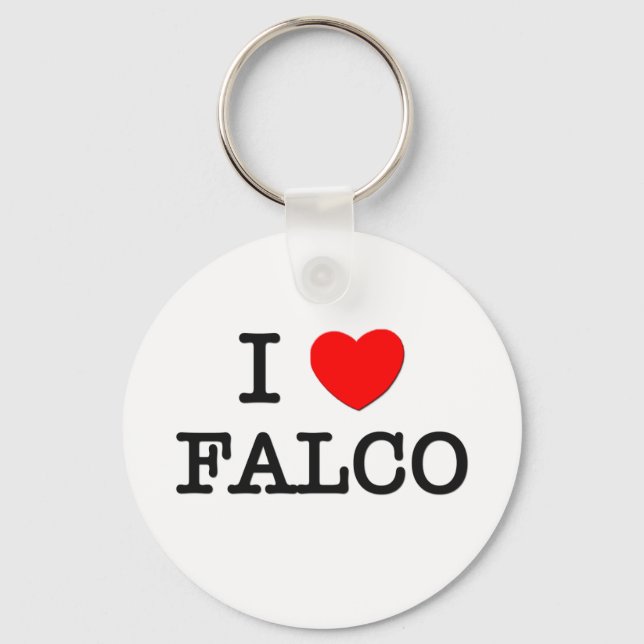 I Love Falco Keychain (Front)