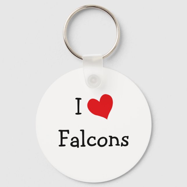 I Love Falcons Keychain (Front)
