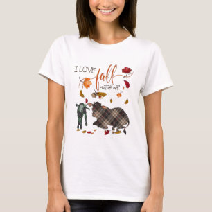 I Love Fall for Cow Heifer Lovers T-Shirt