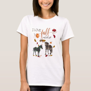 I Love Fall for Horse Lovers T-Shirt