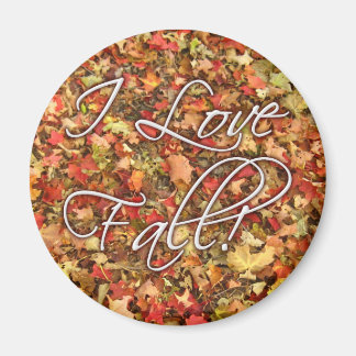 "I Love Fall" Magnet Feuille