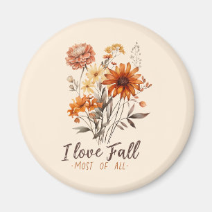 I Love Fall Most of All – Autumn Foliage Magnet
