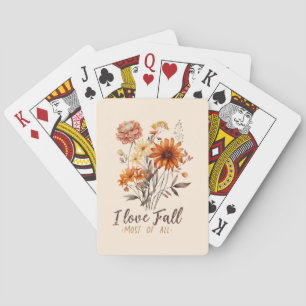 I Love Fall Most of All – Autumn Foliage Playing Cards
