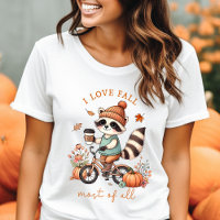 I Love Fall Most of All Vintage Raccoon
