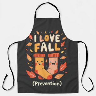 I Love Fall Prevention Autumn Cozy Pumpkin Spice  Apron