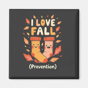 I Love Fall Prevention Autumn Cozy Pumpkin Spice  Magnet