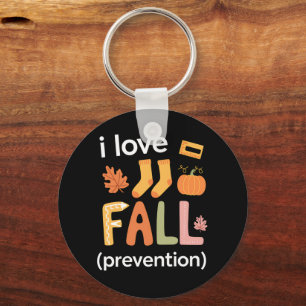 I Love Fall Prevention Keychain