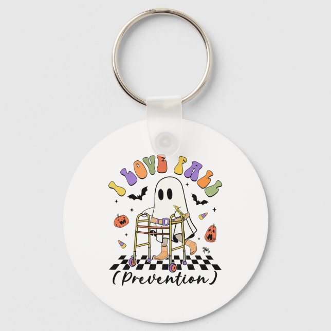 I Love Fall Prevention Thanksgiving Physical Thera Keychain (Front)