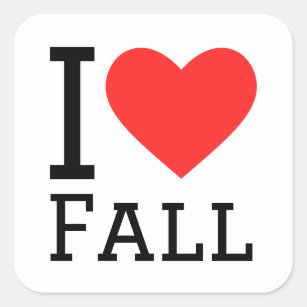 I love fall square sticker