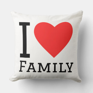 I love family throw pillow